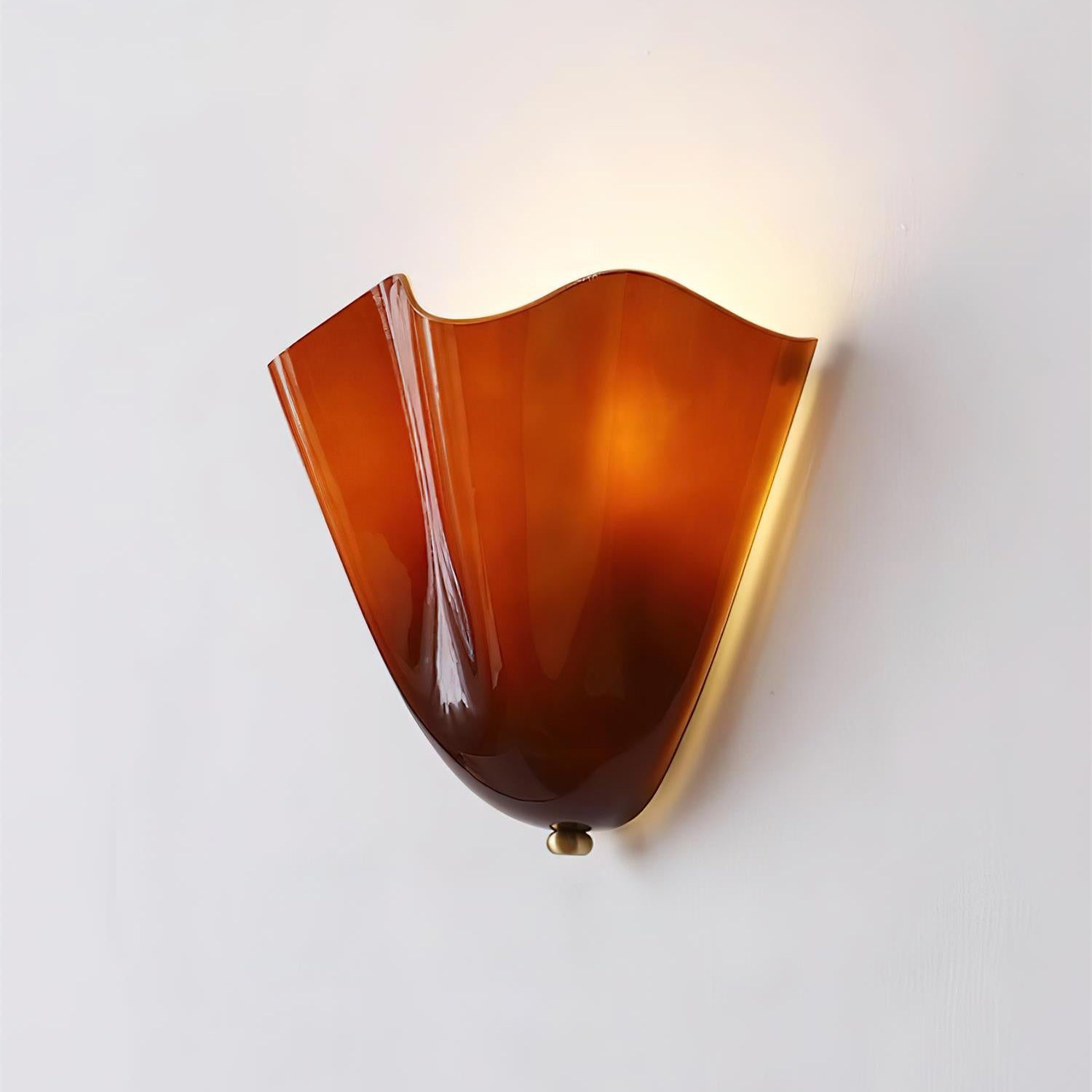 Wandleuchte Mundgeblasenes Glas, Blumenform Design Dimmbar Warmweiß