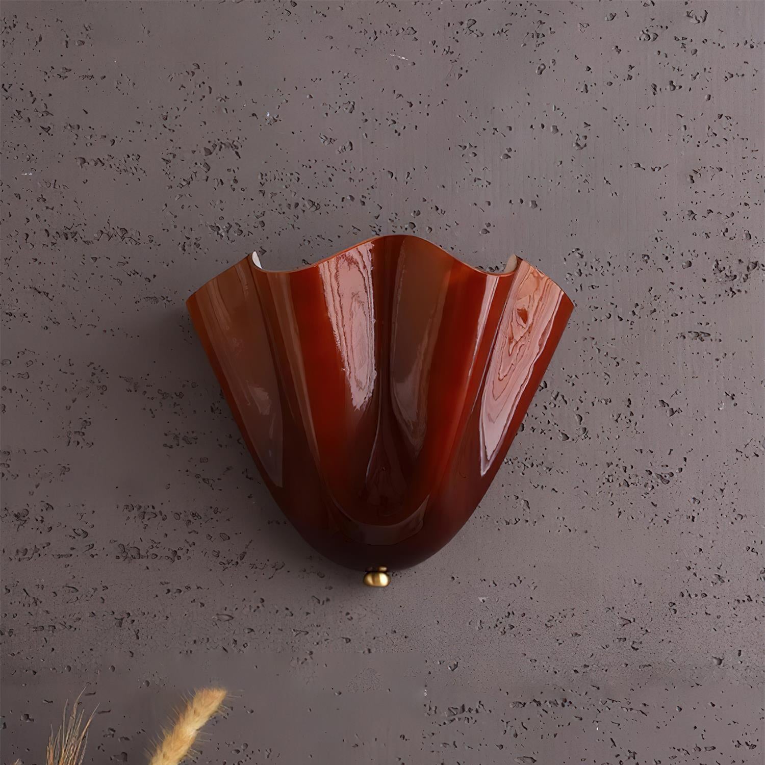 Wandleuchte Mundgeblasenes Glas, Blumenform Design Dimmbar Warmweiß