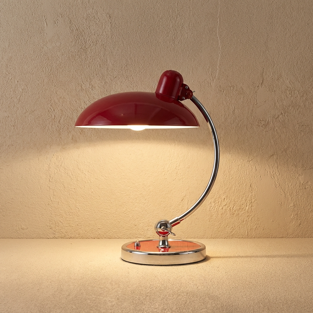 Tischlampe Metall Vintage, Dänisches Design für Schreibtisch