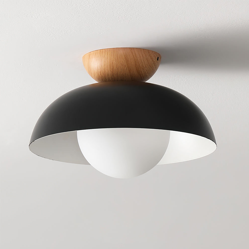 Deckenleuchte Metall Glas Weiß, Skandinavisches Design für Schräge Decken