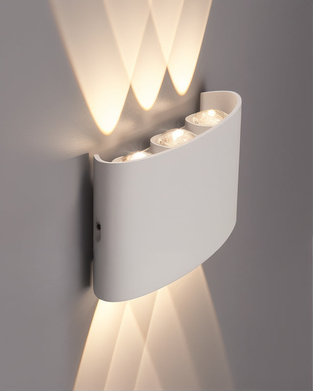 LED Wandleuchte außen IP65, Moderne Wandlampe schwarz