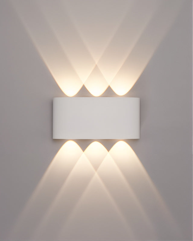 LED Wandleuchte außen IP65, Moderne Wandlampe schwarz