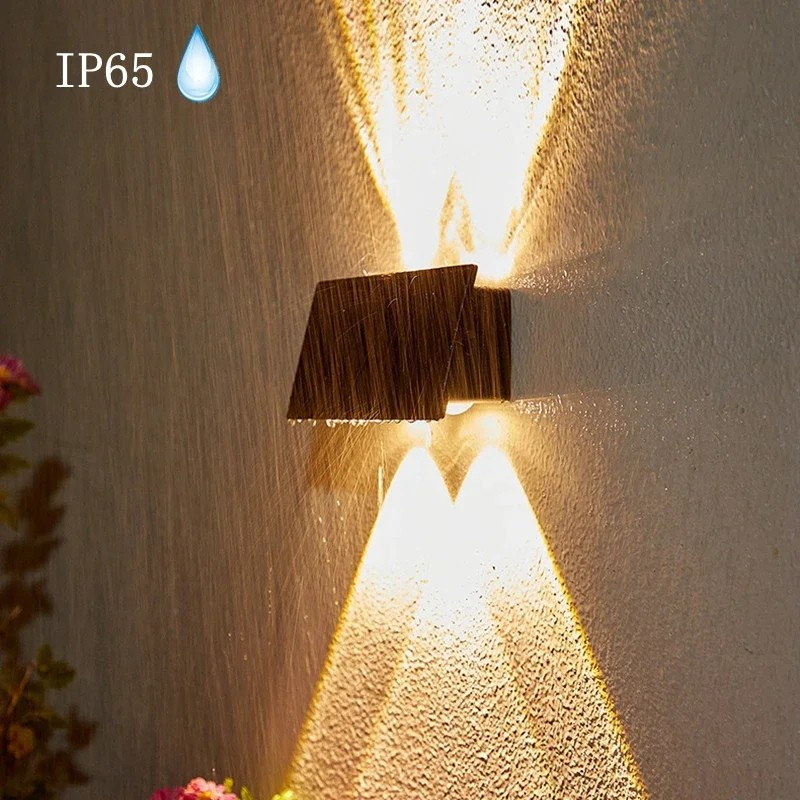 Solar Außenwandlampe LED, Kabellos, Ohne Strom, Wetterfest