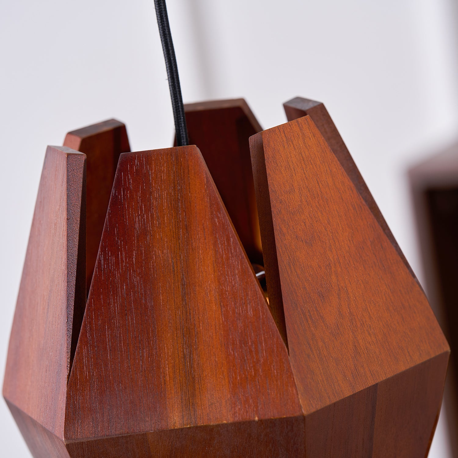 Holz Pendelleuchte Rund Ø35 cm, Dimmbar Modern