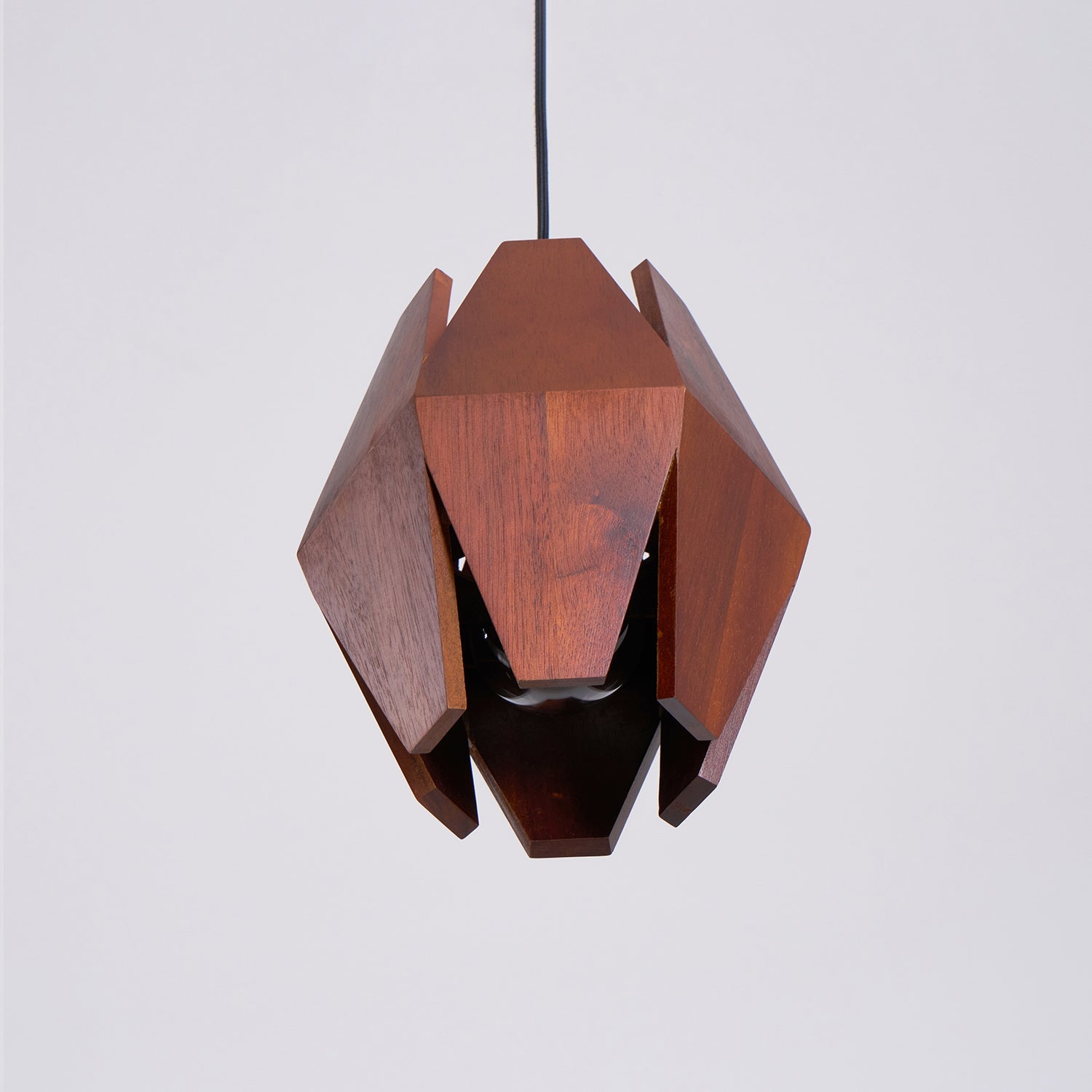 Holz Pendelleuchte Rund Ø35 cm, Dimmbar Modern