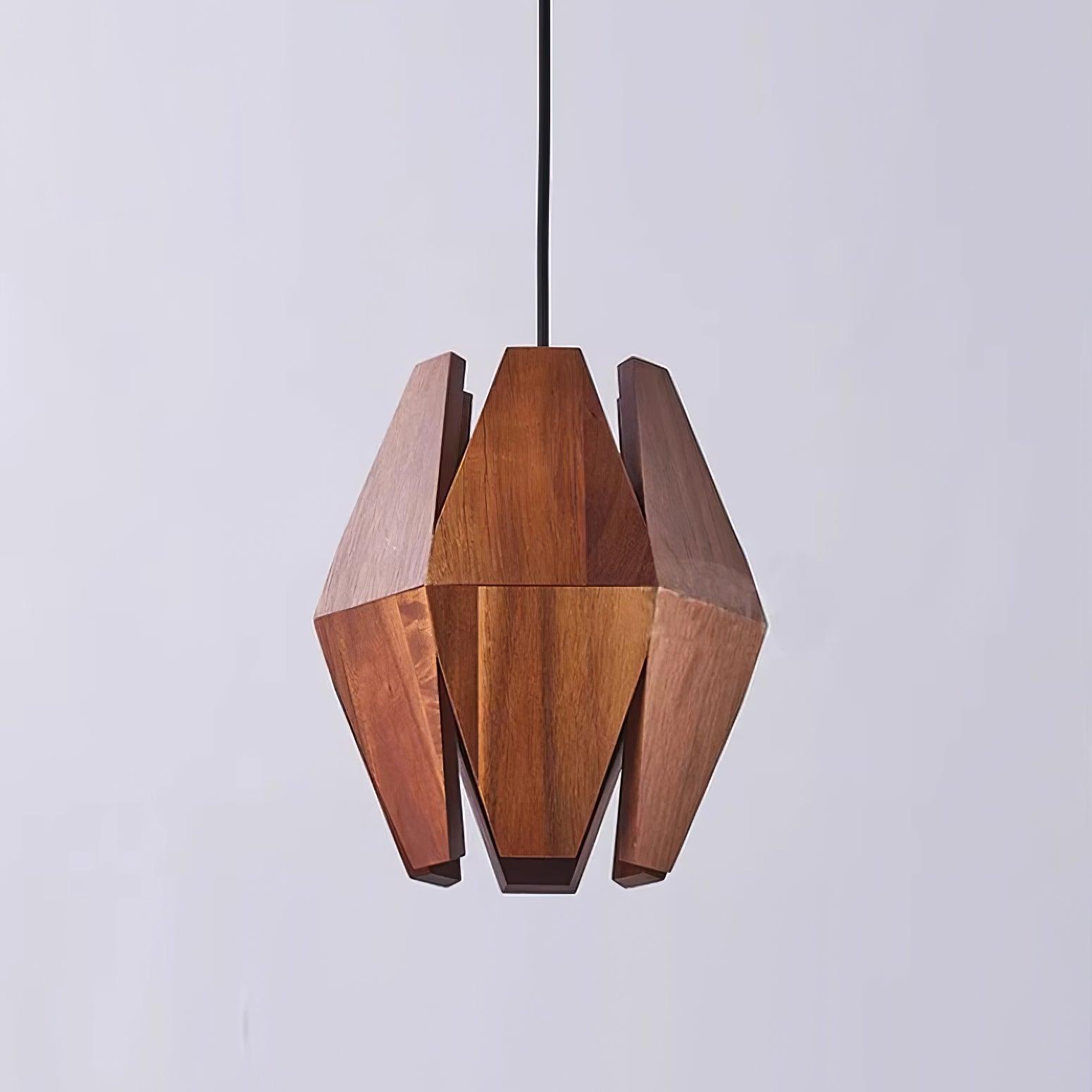 Holz Pendelleuchte Rund Ø35 cm, Dimmbar Modern