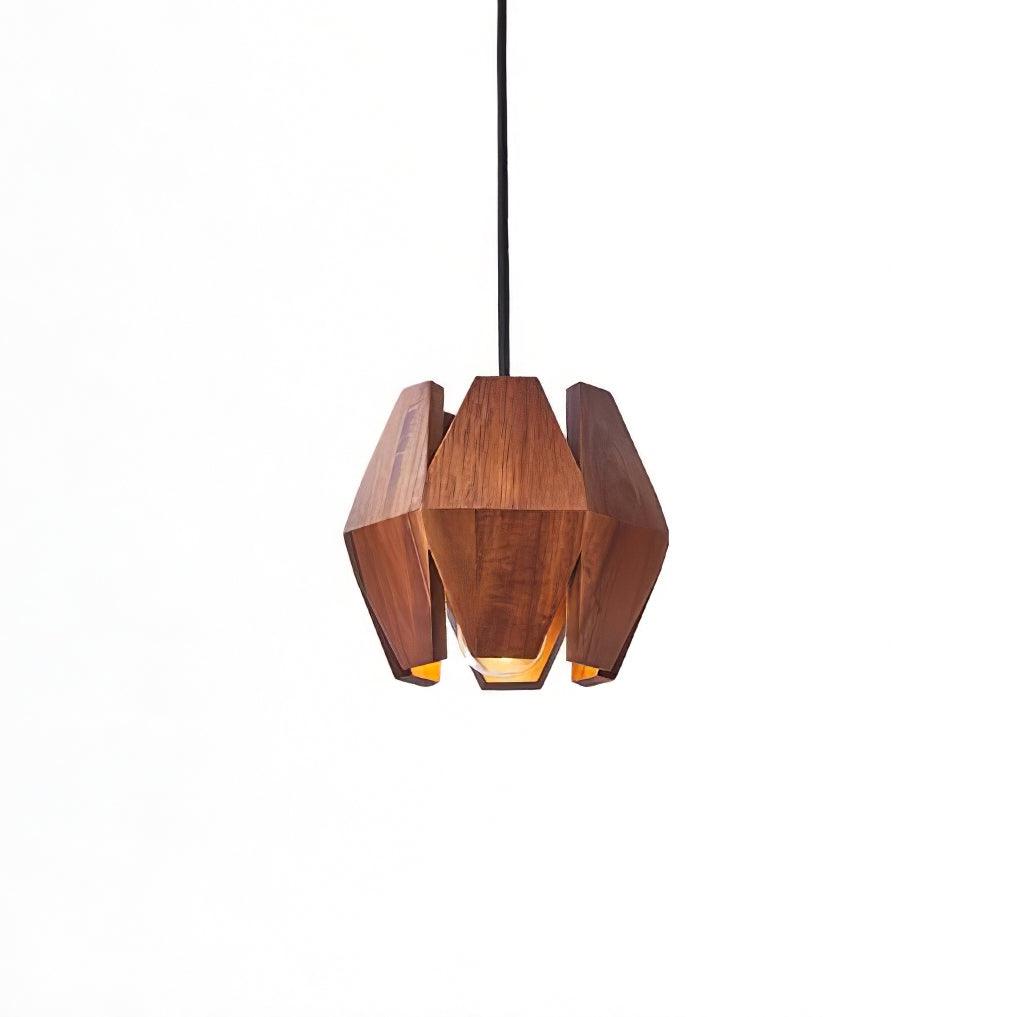 Holz Pendelleuchte Rund Ø35 cm, Dimmbar Modern