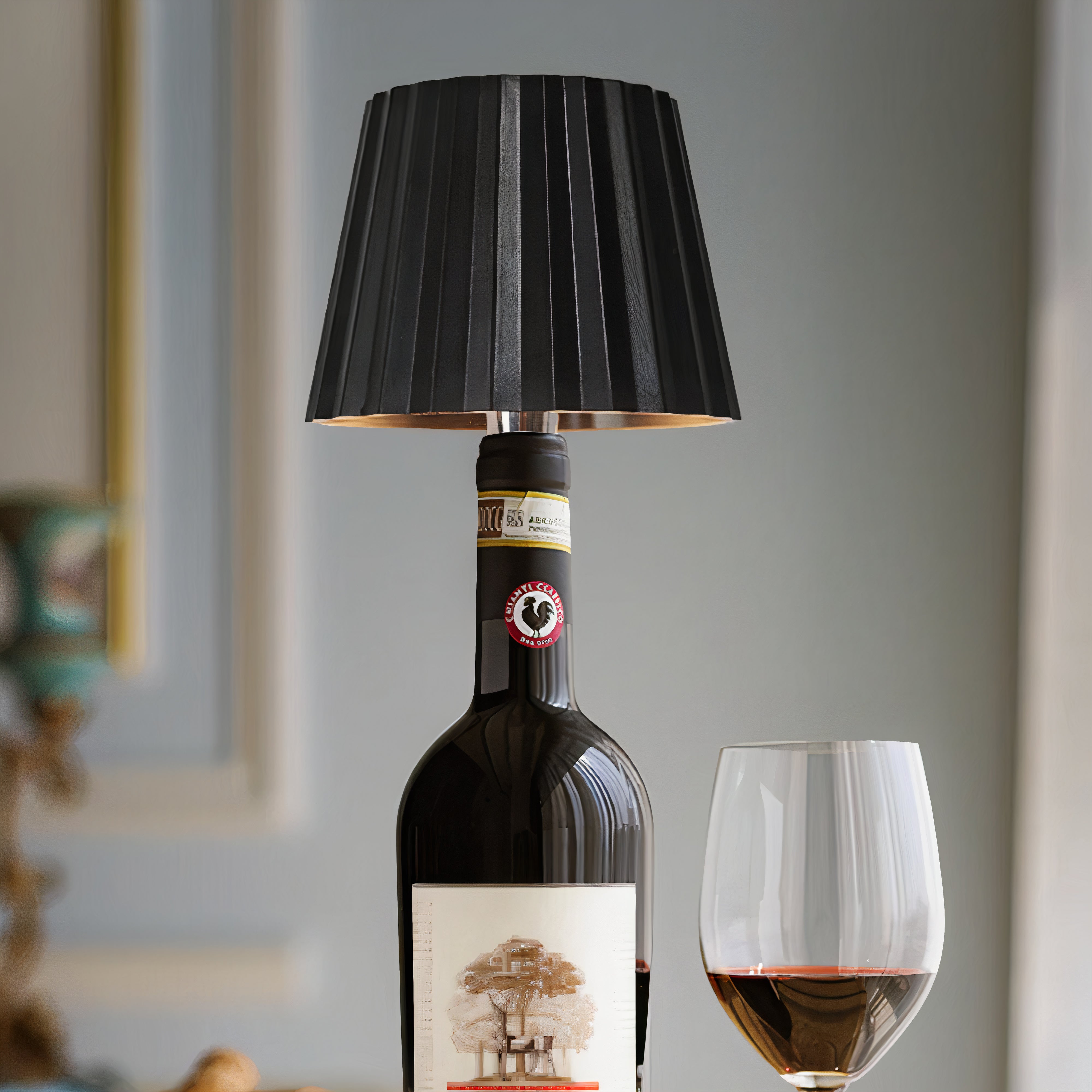 Flaschenlampe LED kabellos, Dimmbare Flaschenleuchte