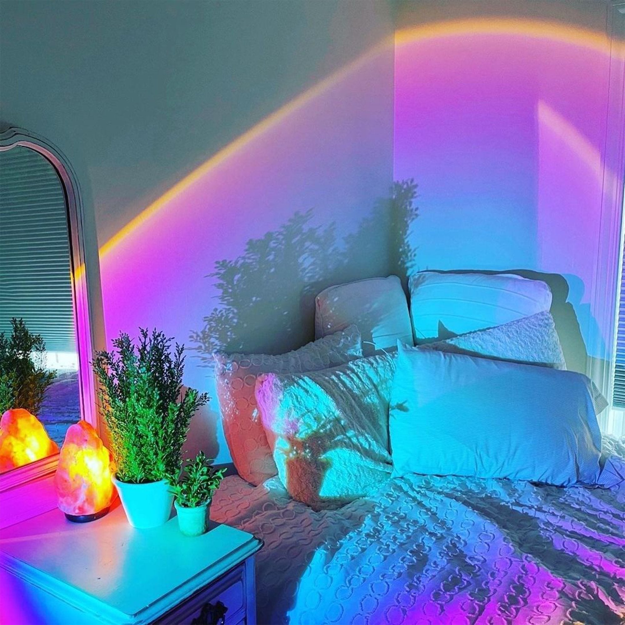 Sunset Lampe LED, 180° Projektor, Dimmbar, USB