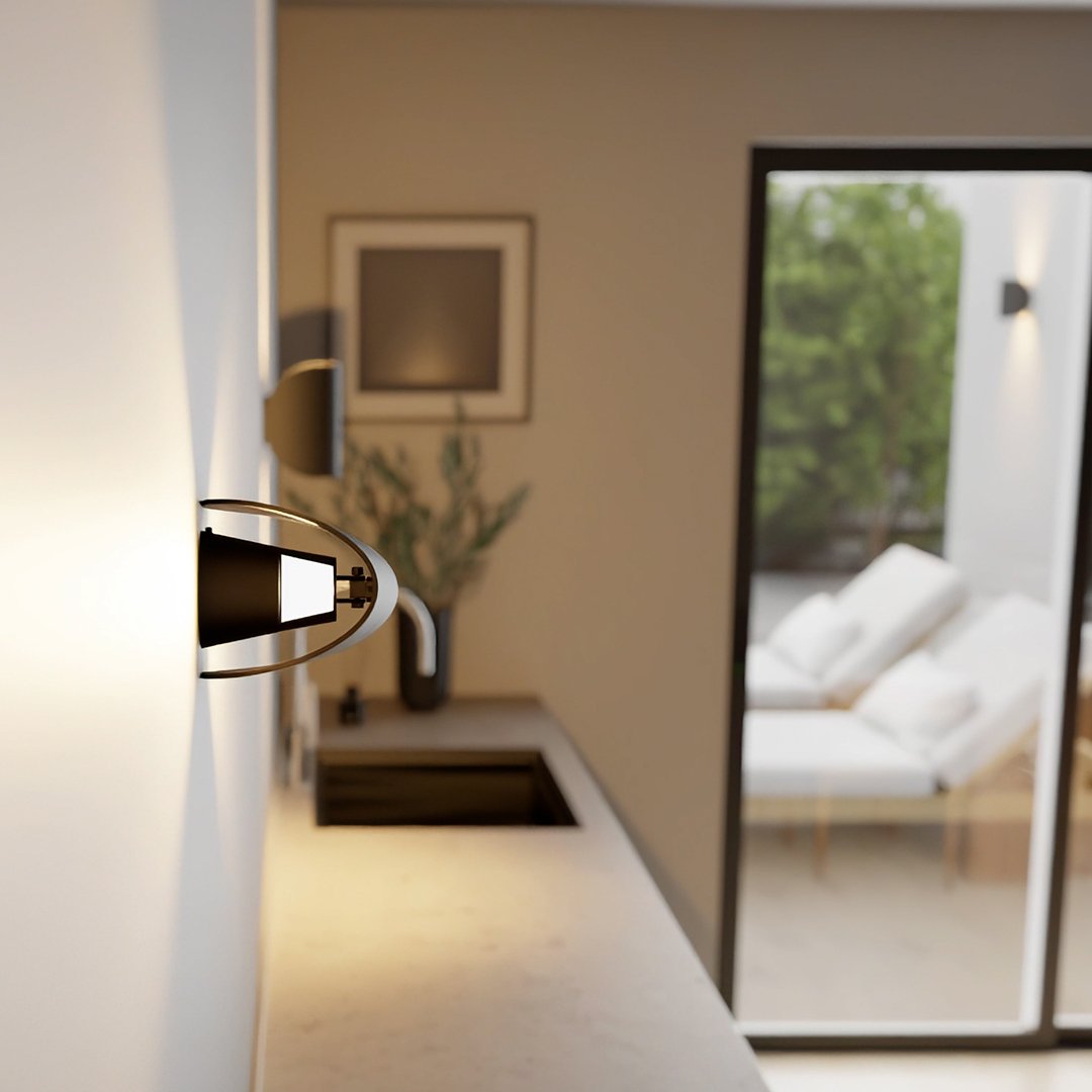 LED Wandleuchte Up Down verstellbar, Moderne Wandlampe