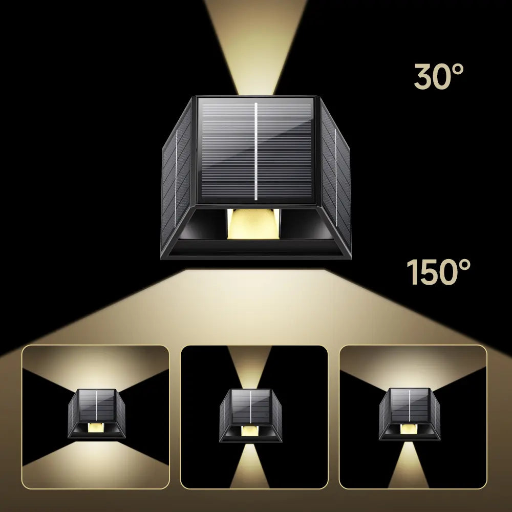 LED Außenwandleuchte Schwarz IP65, Moderne Wandlampe Außen Warmweiß