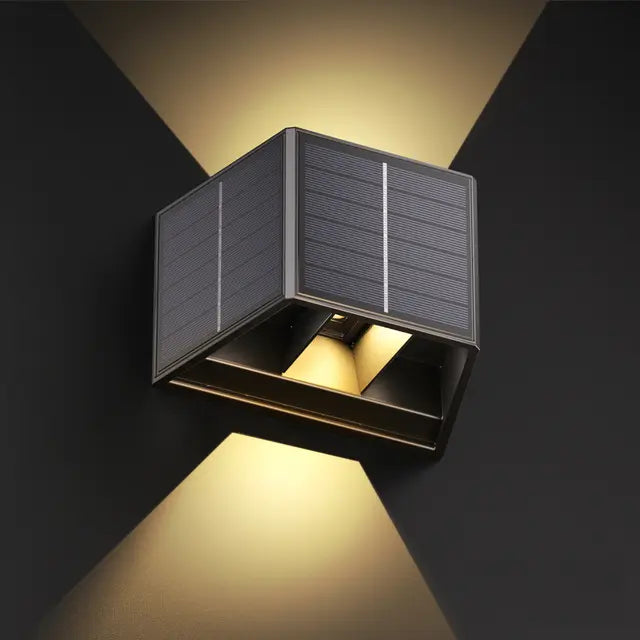 LED Außenwandleuchte Schwarz IP65, Moderne Wandlampe Außen Warmweiß