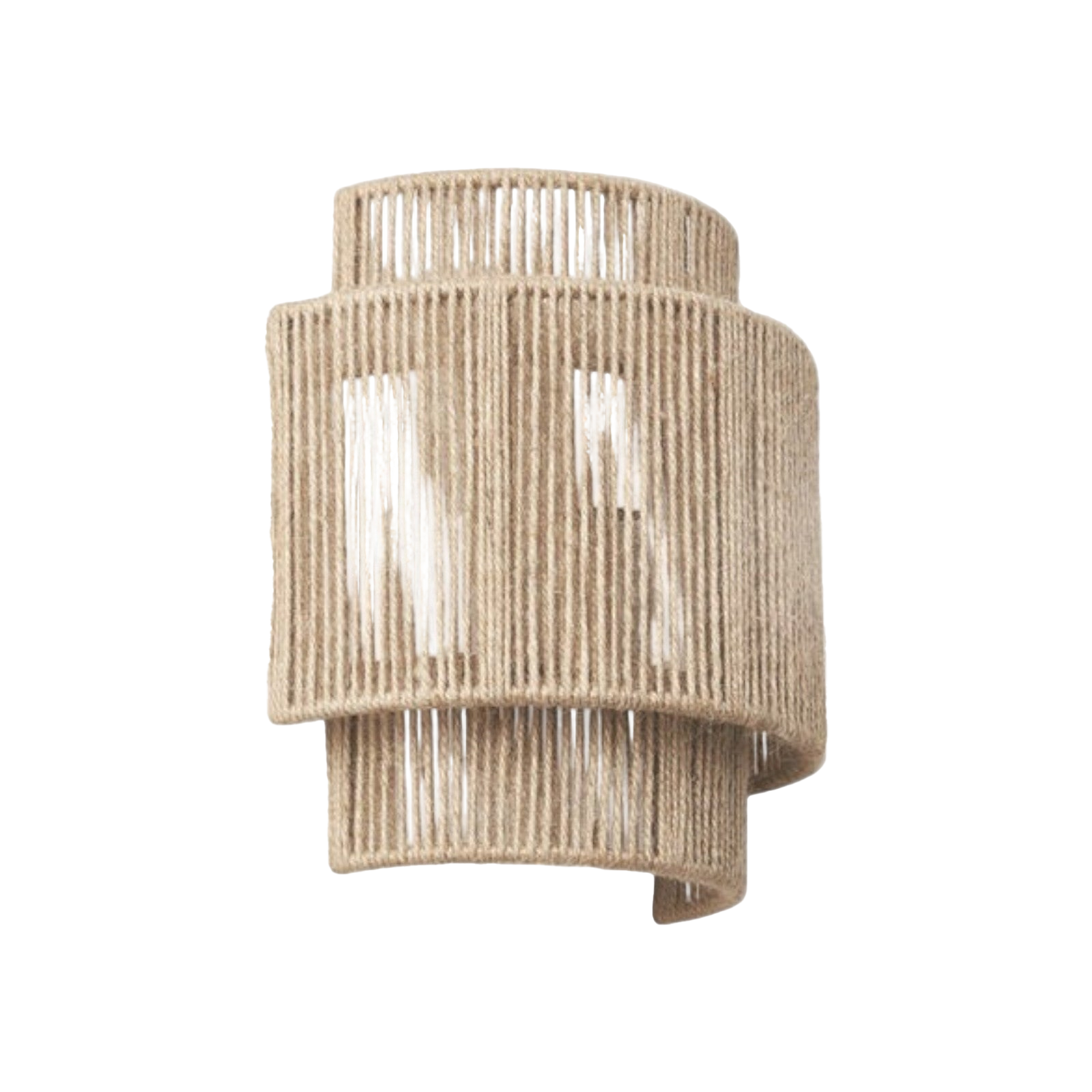Jute Wandleuchte, Moderne Wandlampe Natur
