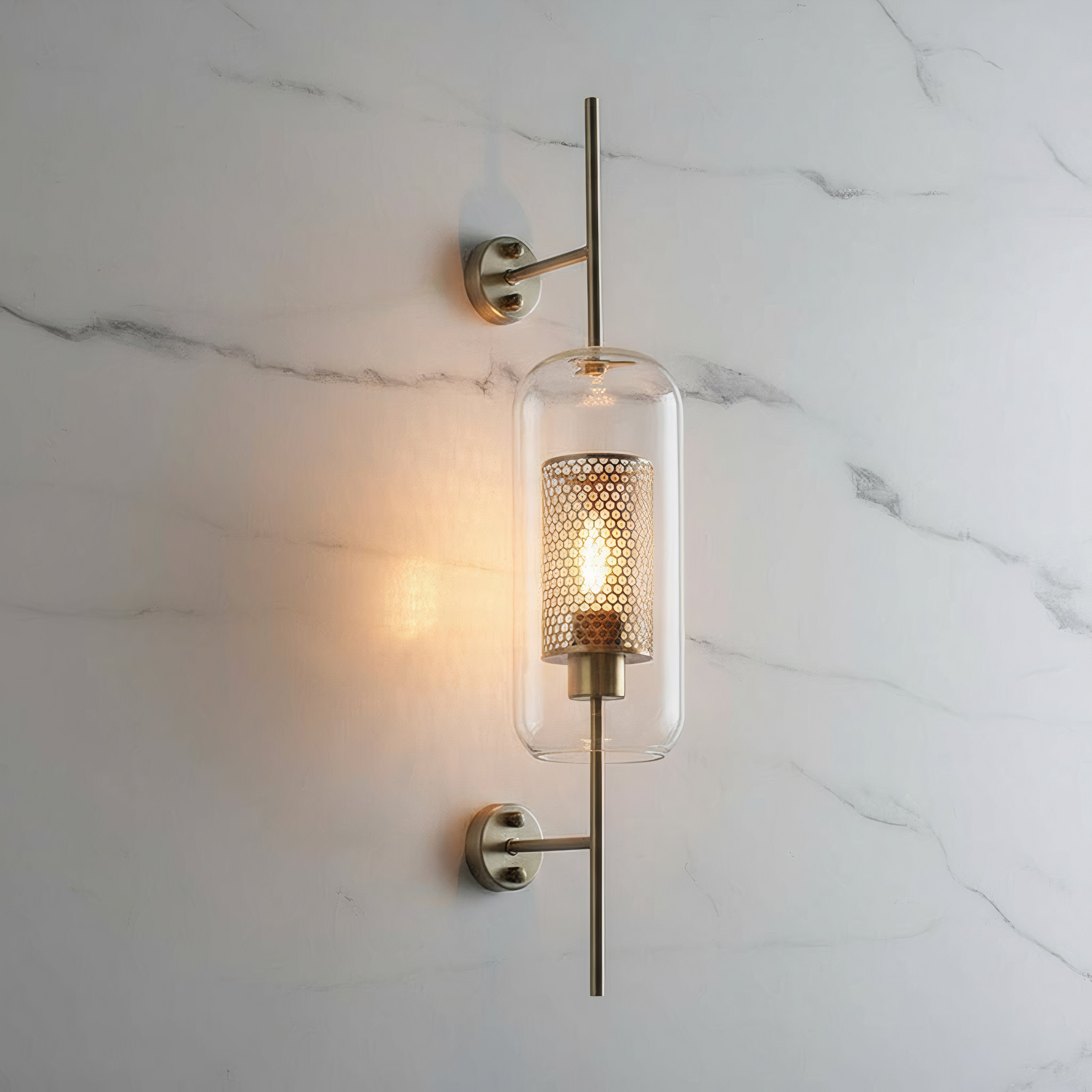 Moderne Wandlampe Metall Glas – Zylinder oder Kugel, nordisches Design