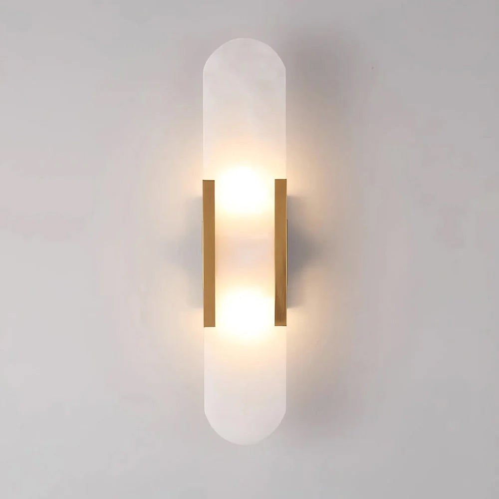 Alabaster Wandlampe Geometrisch, Modernes Design Dimmbar