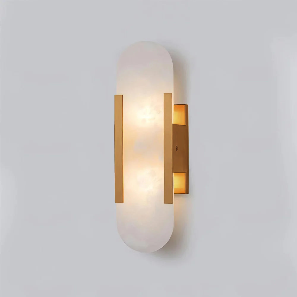 Alabaster Wandlampe Geometrisch, Modernes Design Dimmbar