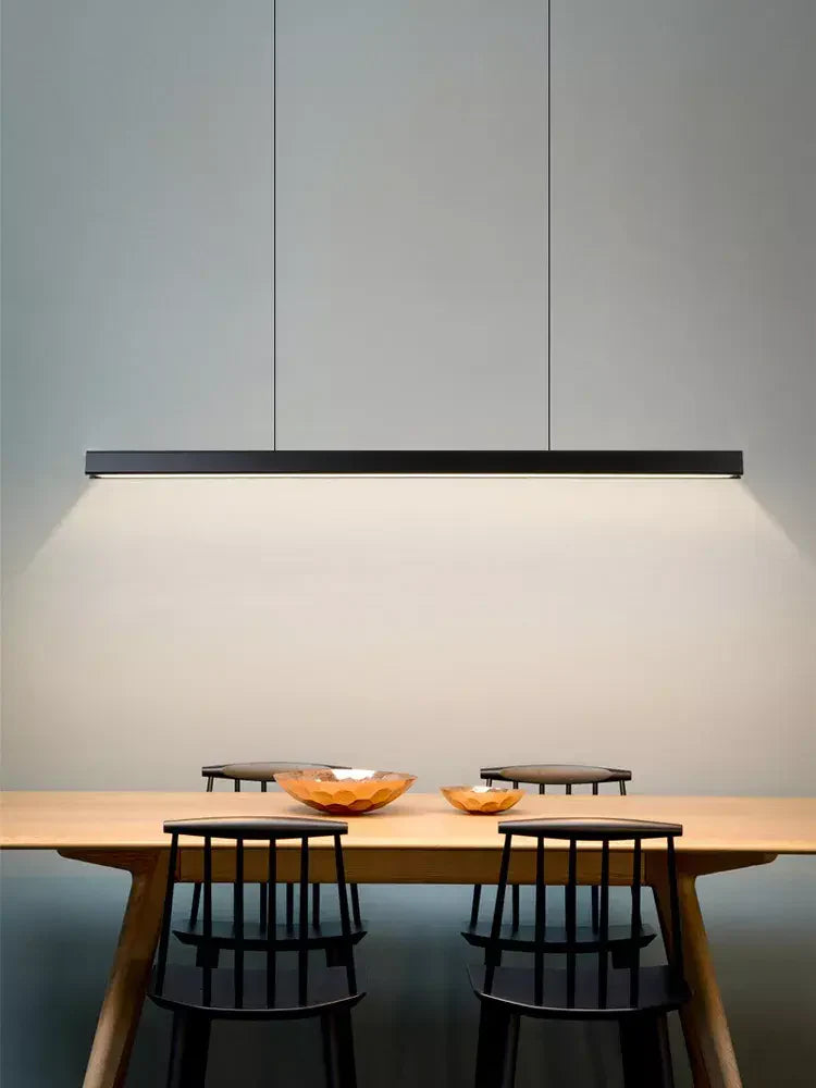 LED Hängelampe Esstisch Linear Schwarz, Pendelleuchte Dimmbar 120–200 cm
