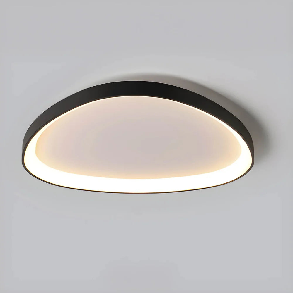 LED Deckenleuchte Flach mit Fernbedienung, Dimmbar Schwarz Weiß