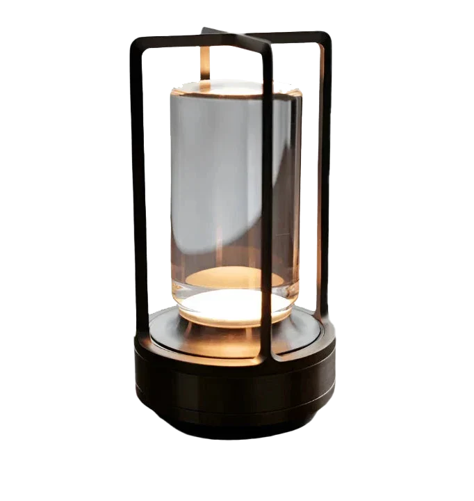 Kristall Tischlampe LED kabellos, Dimmbare Tischleuchte