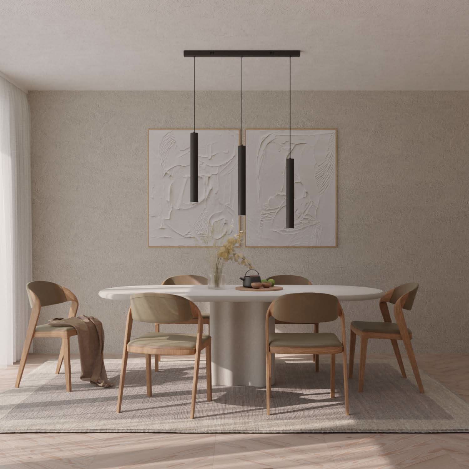 LED Pendelleuchte dimmbar mit Memory, Moderne Hängeleuchte