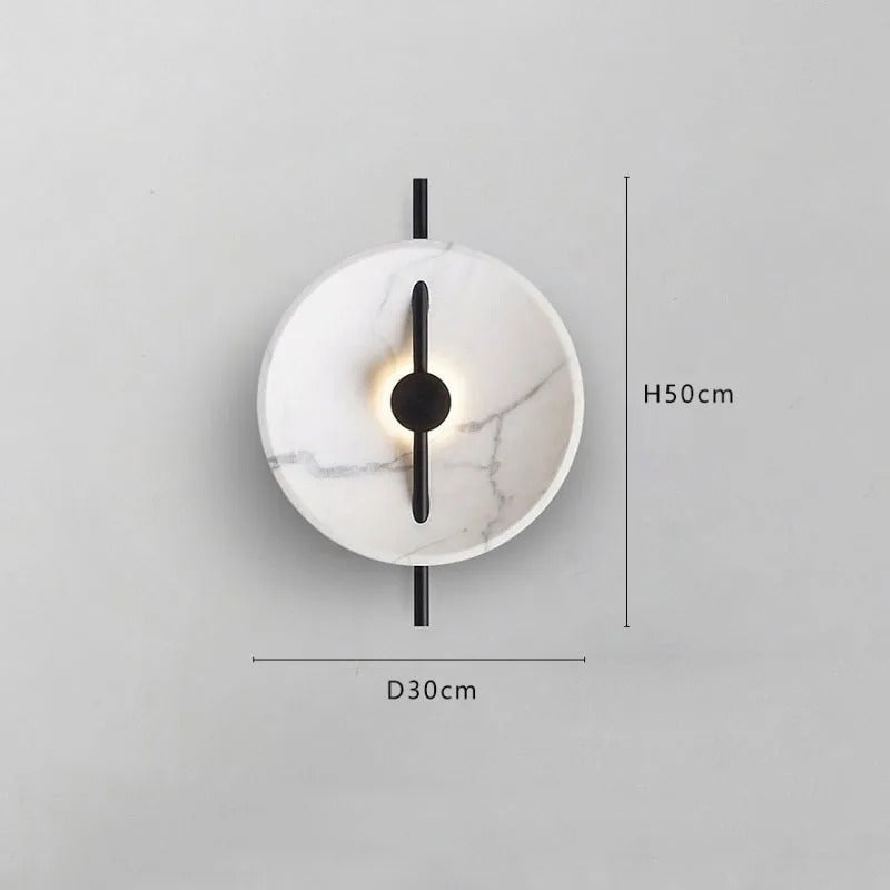 LED Wandleuchte minimalistisch, Wandlampe schwarz weiß gold dimmbar