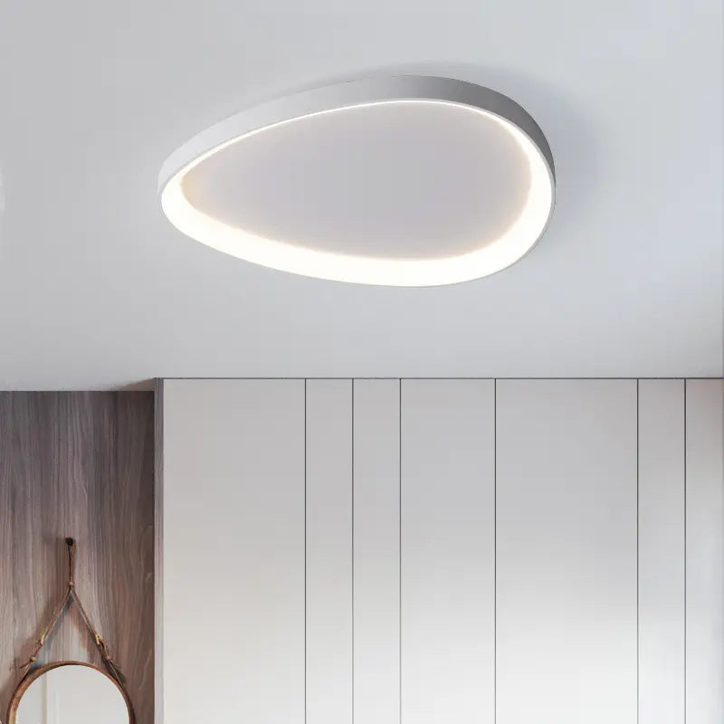 LED Deckenleuchte Flach mit Fernbedienung, Dimmbar Schwarz Weiß