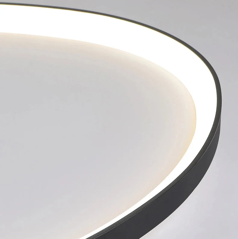 LED Deckenleuchte Flach mit Fernbedienung, Dimmbar Schwarz Weiß