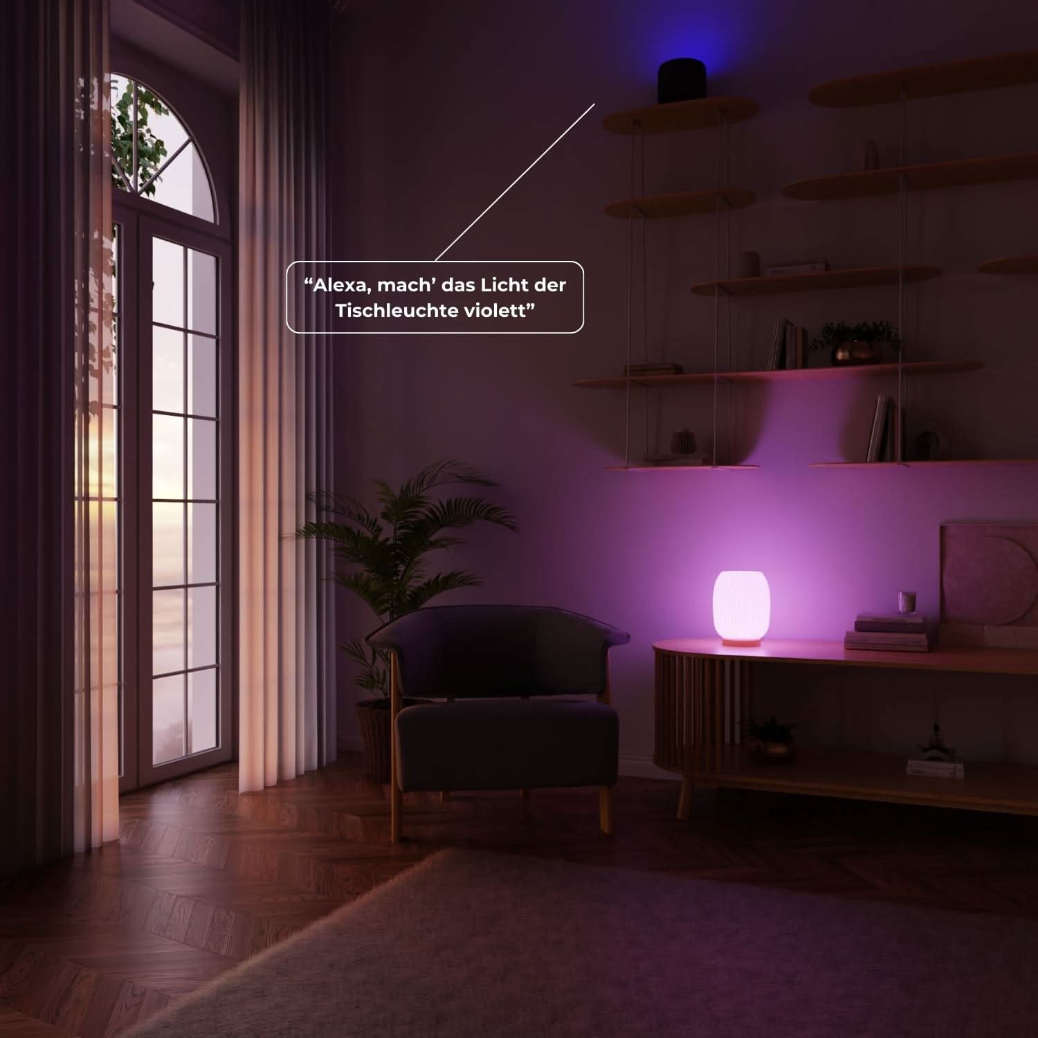 Origami Tischlampe LED, Design Tischleuchte modern