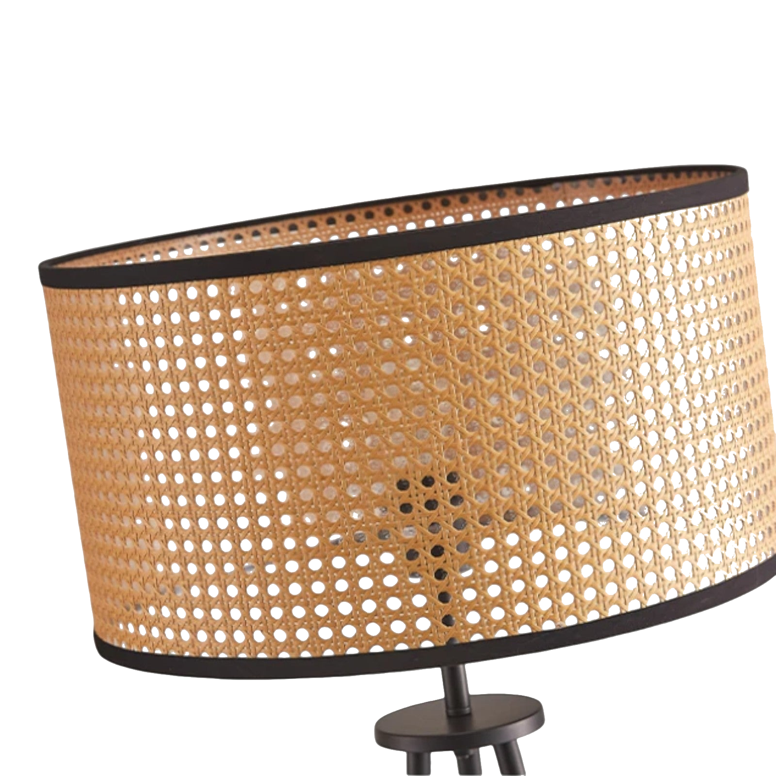 Rattan Stehlampe Dreibein, Moderne Stehleuchte Natur