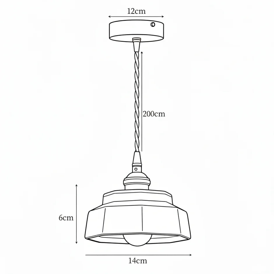 Pendelleuchte Keramik handbemalt – Skandinavisches Design, E27 LED