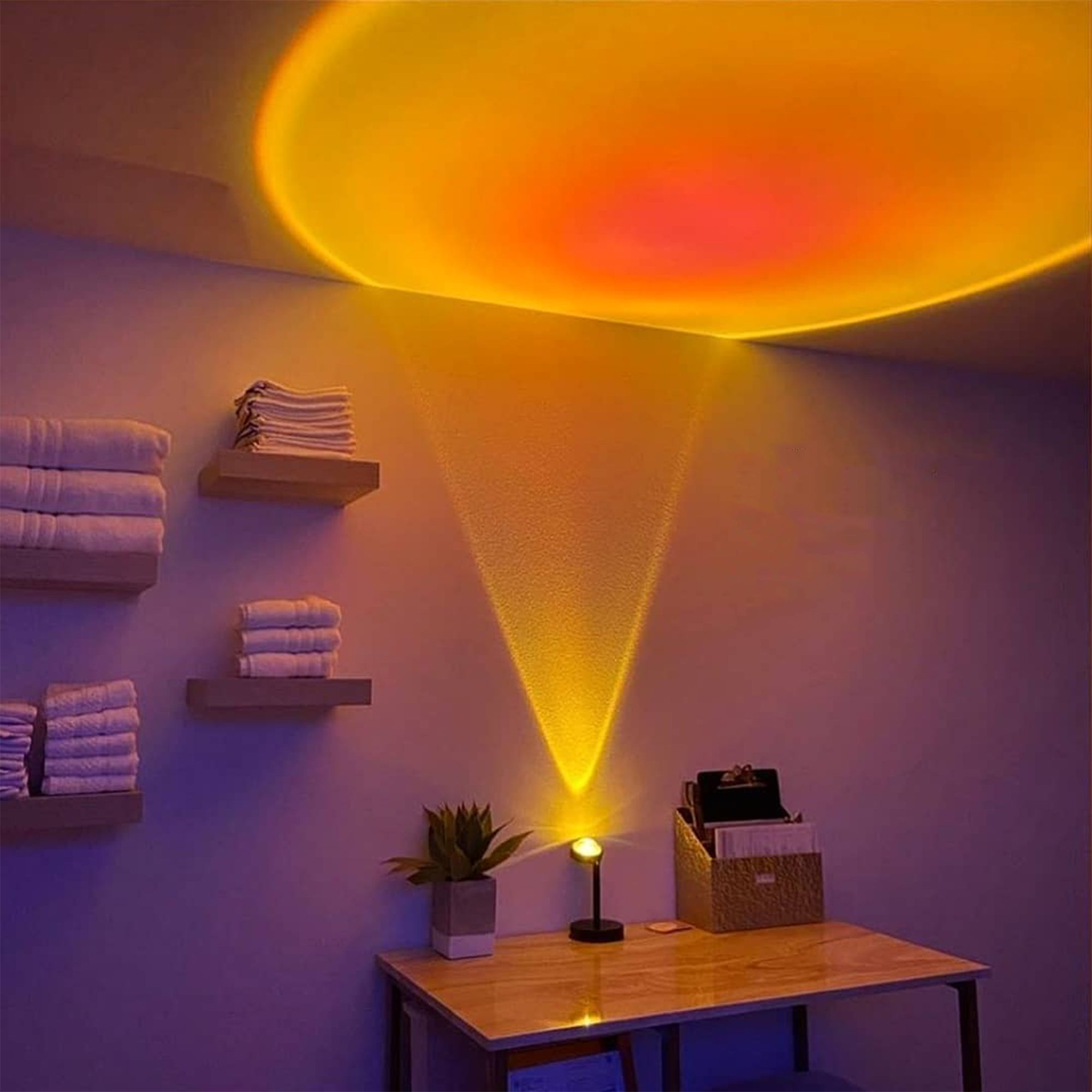Sunset Lampe LED, 180° Projektor, Dimmbar, USB