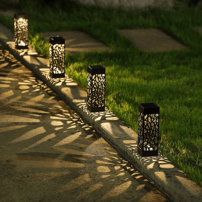 Solarleuchte Garten LED, Warmweiß, mit Dämmerungssensor, Wetterfest