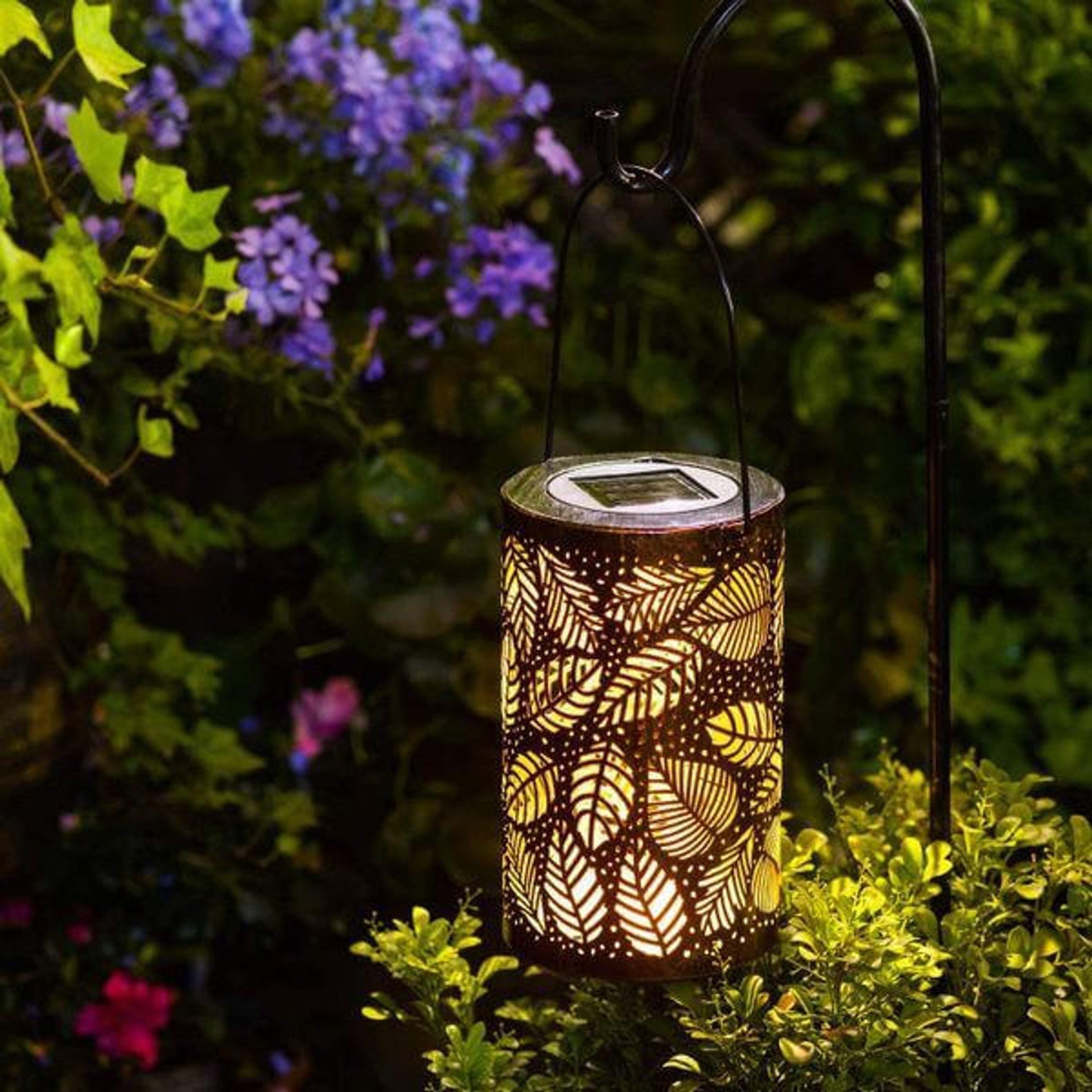 LED Solarleuchte Garten Deko, Blattdesign Leuchte