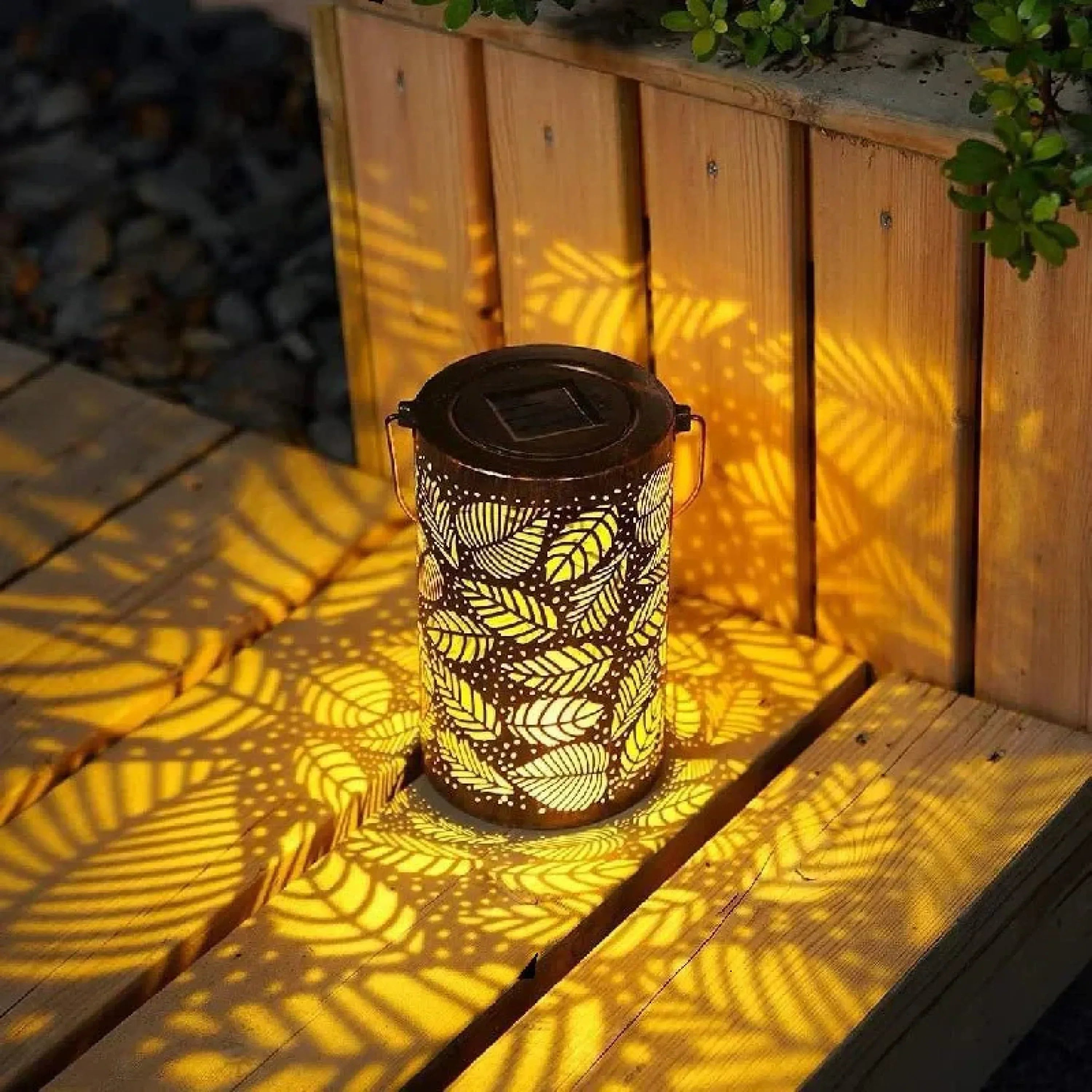 LED Solarleuchte Garten Deko, Blattdesign Leuchte