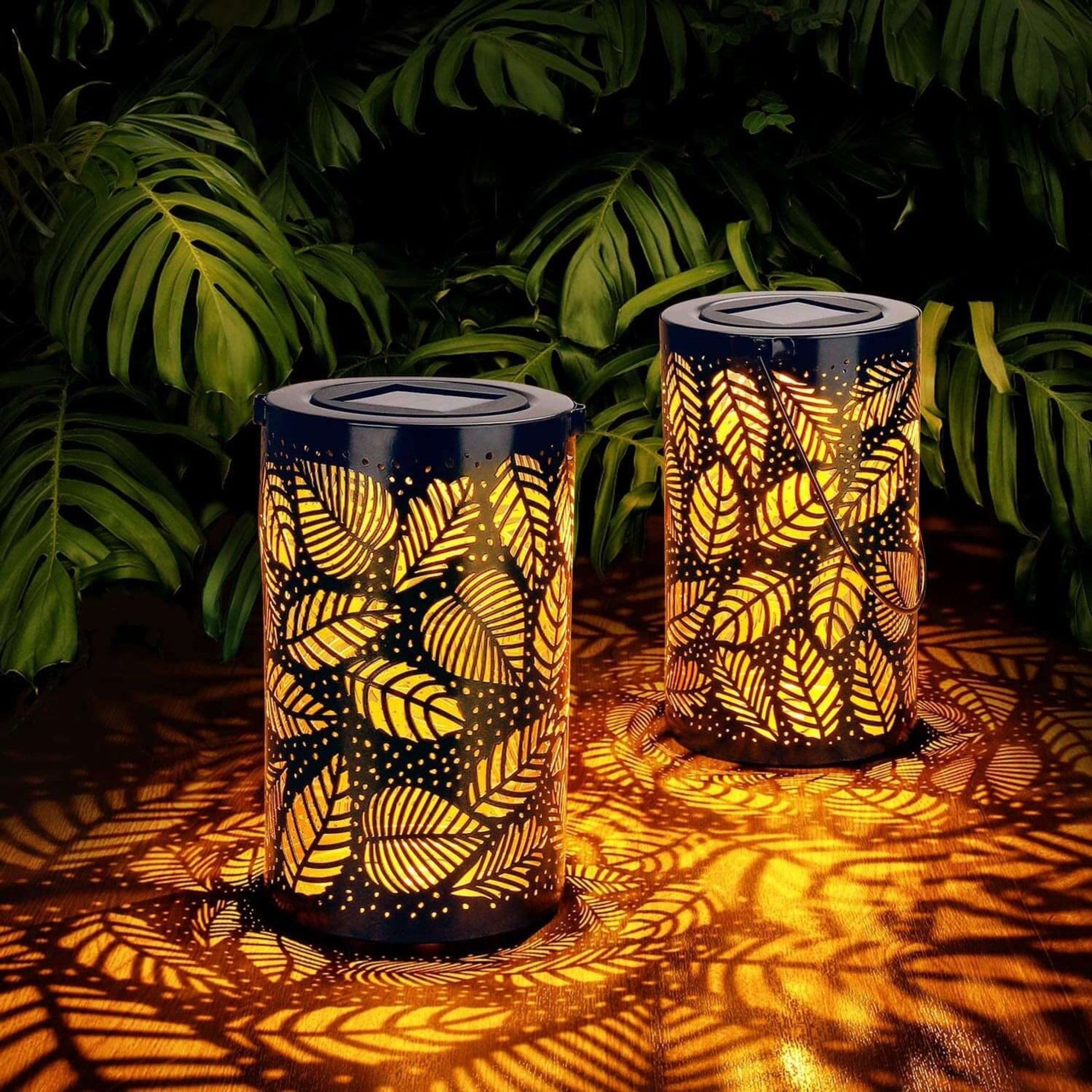 LED Solarleuchte Garten Deko, Blattdesign Leuchte