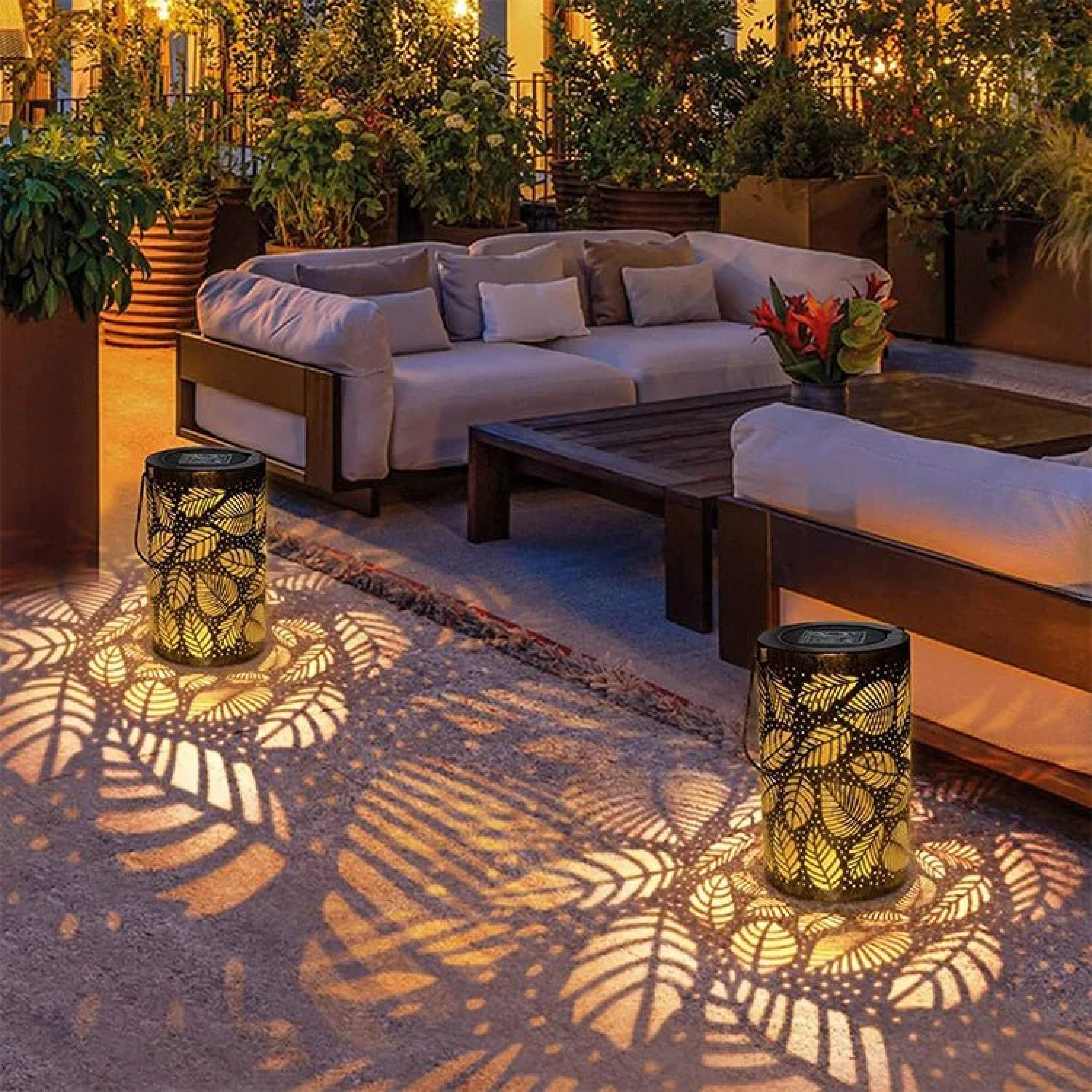 LED Solarleuchte Garten Deko, Blattdesign Leuchte