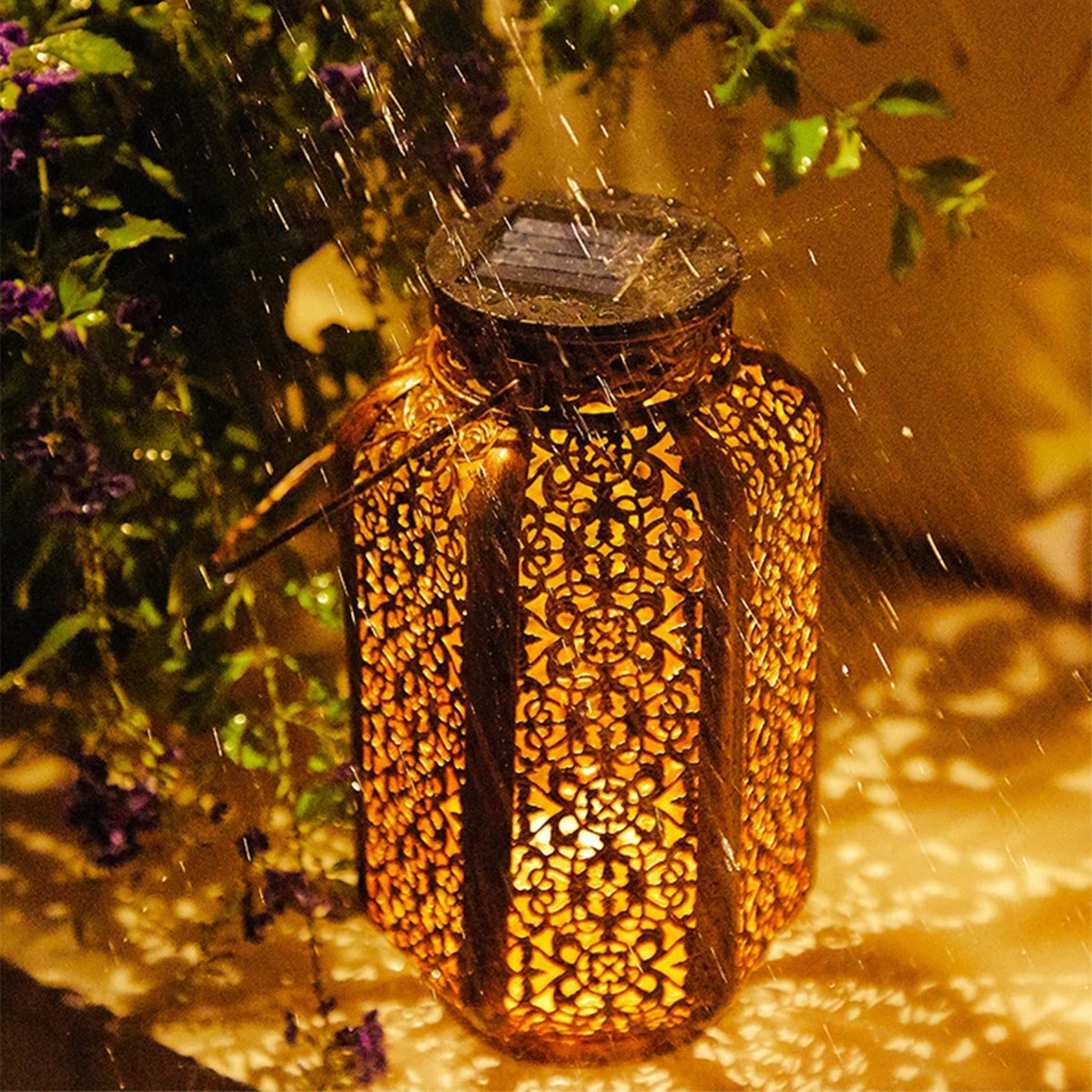 Solar Laterne Kugel, LED Außenlaterne Garten