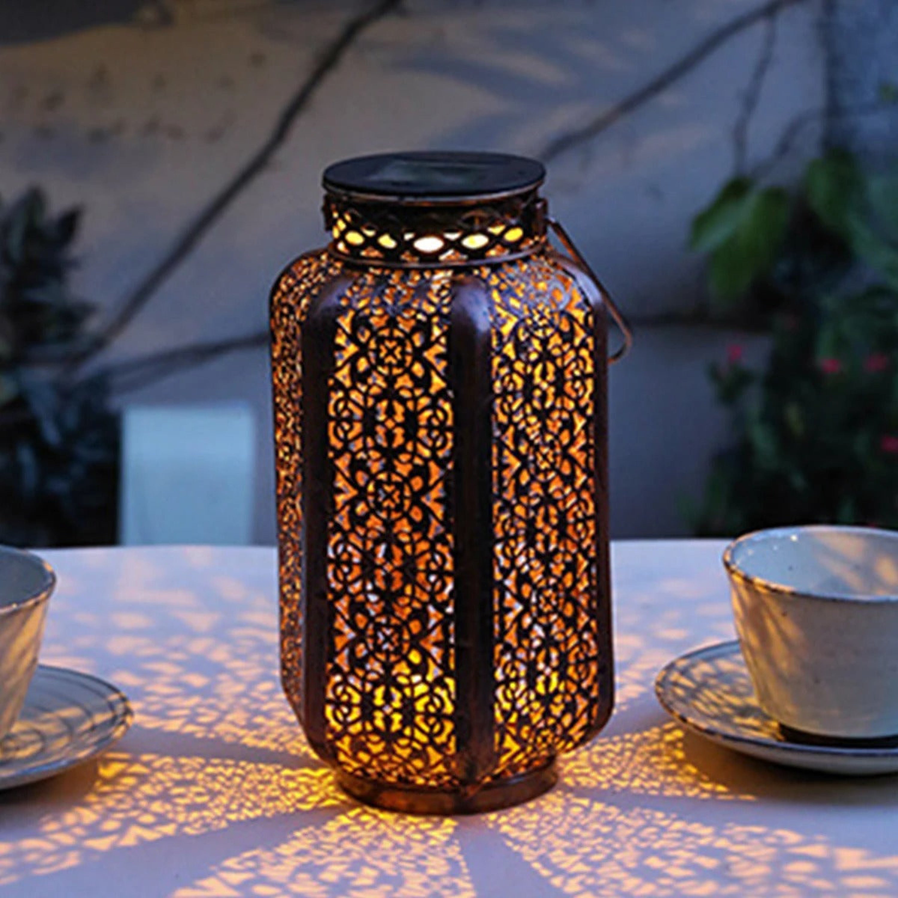 Solar Laterne Kugel, LED Außenlaterne Garten
