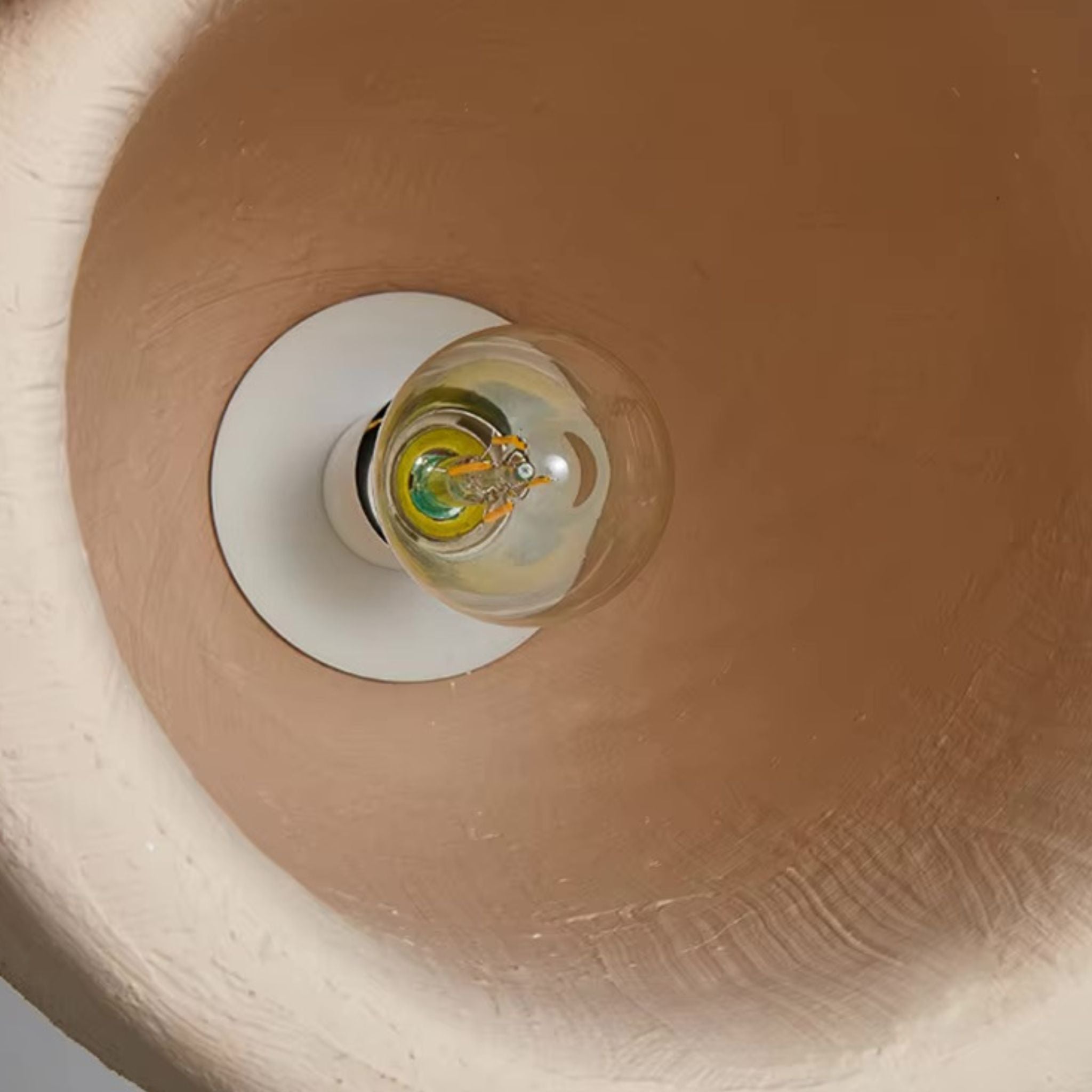Moderne Hängelampe Kegel Sand, Skandinavische Design Pendelleuchte Ø35 cm