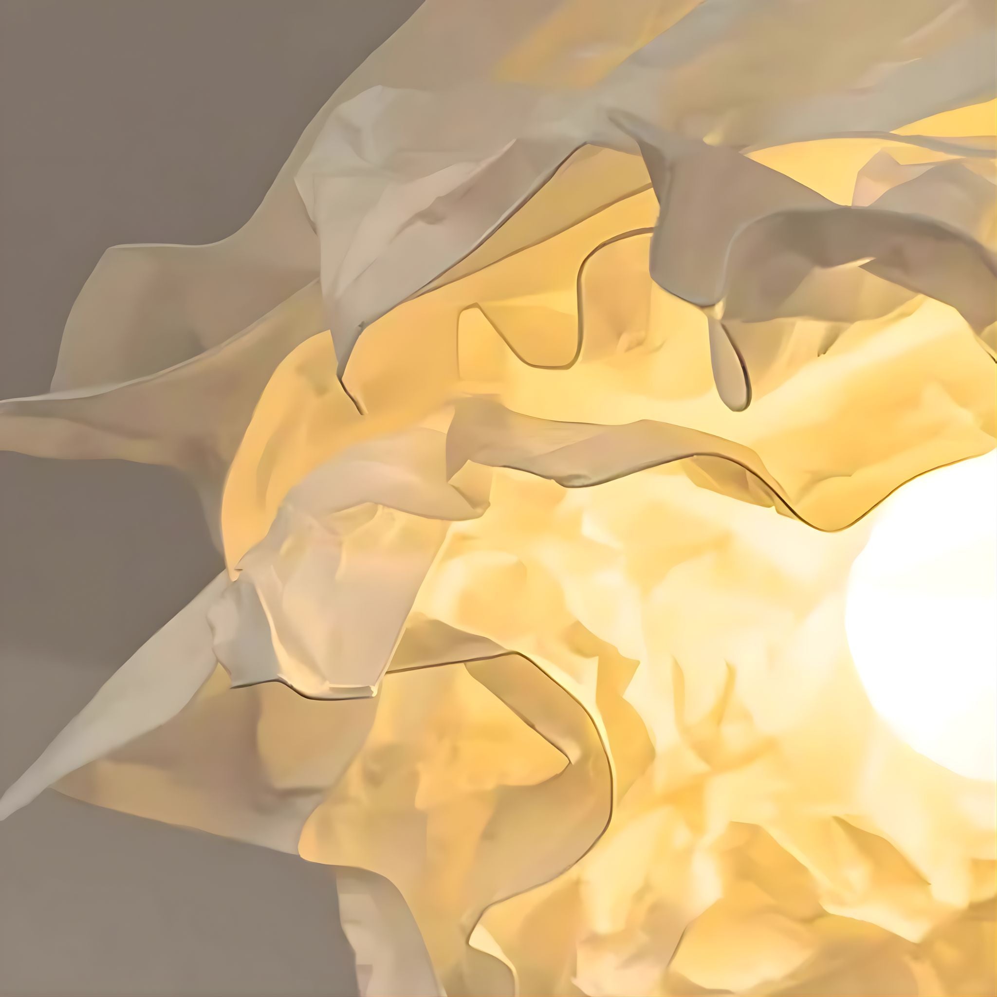 Papier Pendelleuchte rund, Hängeleuchte Papier weiß modern