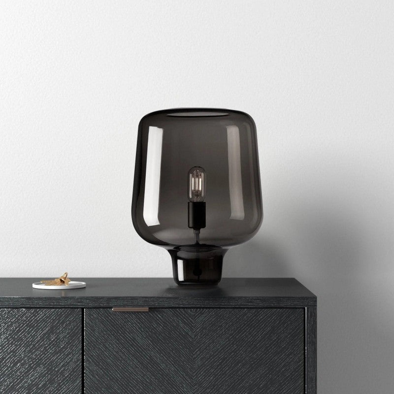 Glas Tischlampe höhenverstellbar, Moderne Tischleuchte