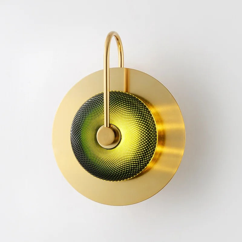 Messing Wandleuchte Glas, Wandlampe 2- oder 3-flammig