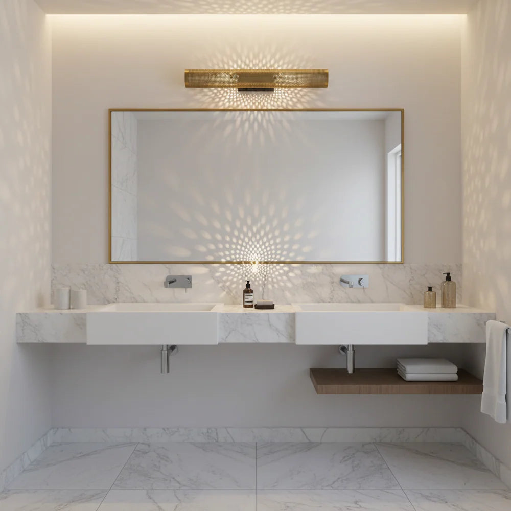 Gold Wandleuchte LED, Schlanke Wandlampe modern