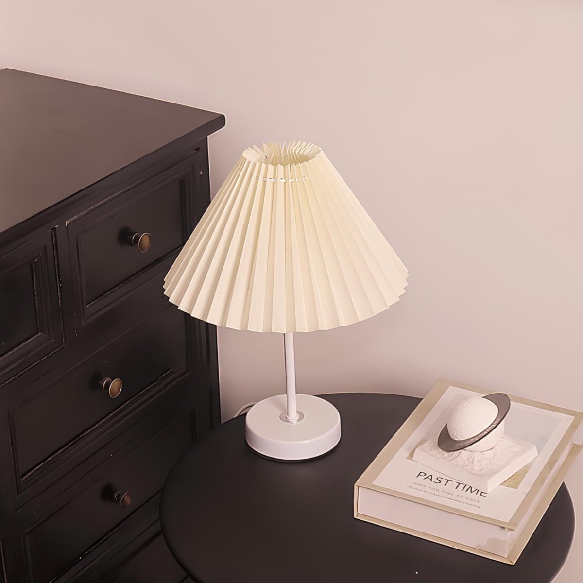 LED Tischlampe Stoffschirm dimmbar, Tischleuchte USB