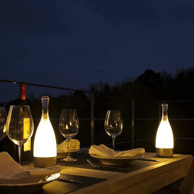 LED Flaschenlampe kabellos, Weinflasche Tischleuchte