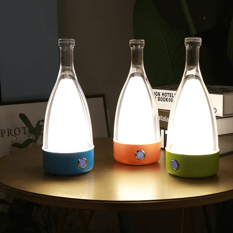 LED Flaschenlampe kabellos, Weinflasche Tischleuchte