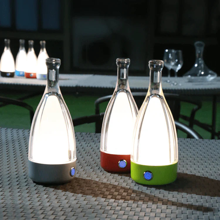LED Flaschenlampe kabellos, Weinflasche Tischleuchte