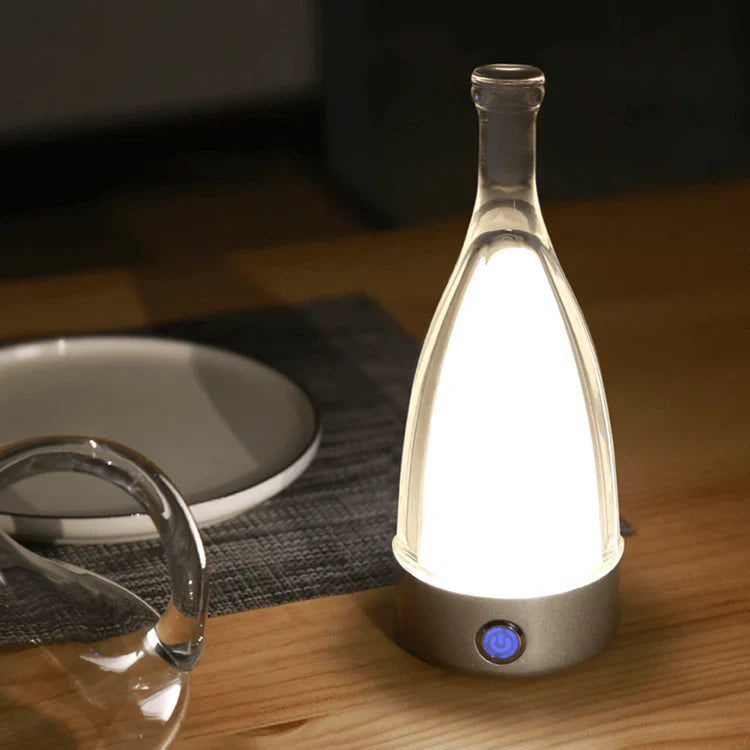 LED Flaschenlampe kabellos, Weinflasche Tischleuchte
