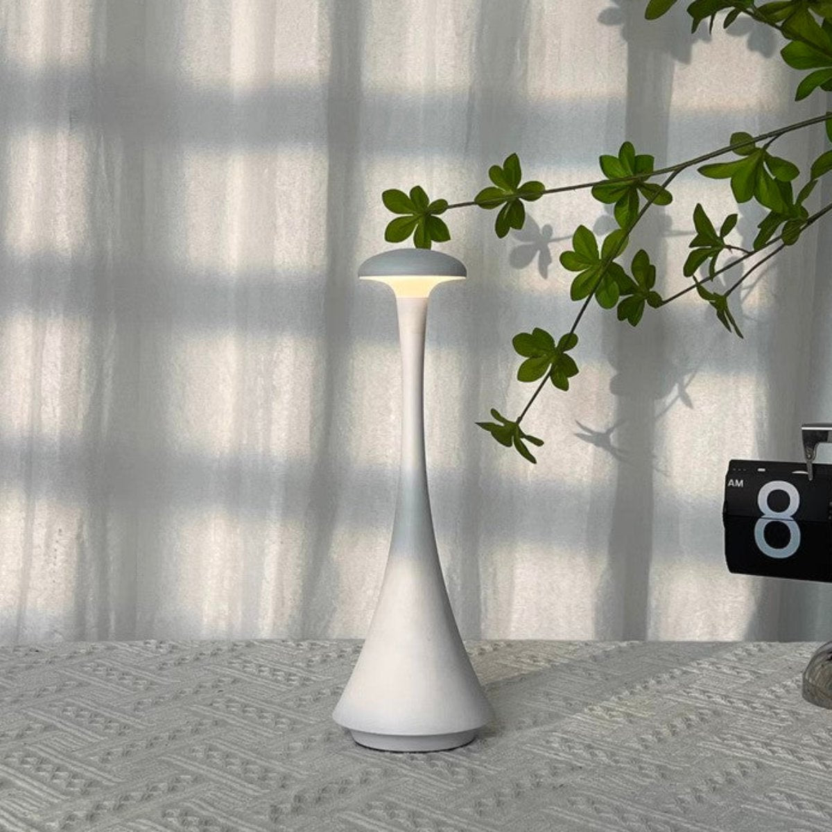 Kabellose LED Tischlampe mit Akku, Touch dimmbar, 3 Lichtfarben, Aluminium