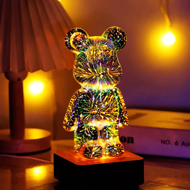LED Bärenlampe, 7 Farben, Nachtlicht für Kinderzimmer